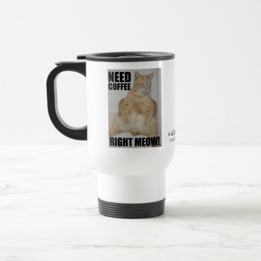 コーヒーが必要だ!マンクス・キャット・シッおもしろいチ トラベルマグ (左)