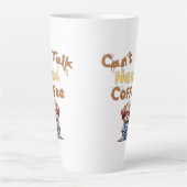 コーヒーが必要で話せない カフェラテマグ (正面)