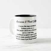 コーヒーが必要な理由 ツートーンマグカップ (正面左)