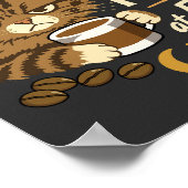 コーヒーが必要な理由。猫が起こしたから。 ポスター (角)