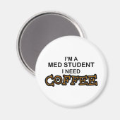 コーヒーが必要 – Med Student マグネット (正面/裏面)