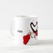 コーヒーが愛に出会う コーヒーマグカップ (正面左)