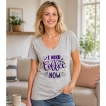 コーヒーが欲しい面白いコーヒーTシャツ