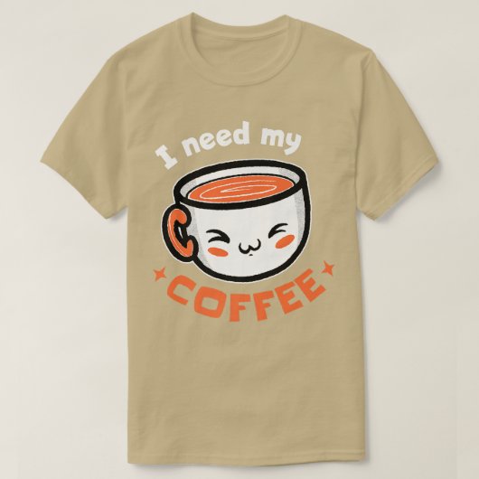 コーヒーが欲しい！コーヒープレミアムTシャツ Tシャツ (デザイン正面)
