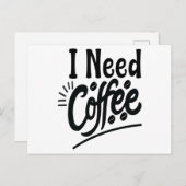 コーヒーが欲しい ポストカード (正面/裏面)