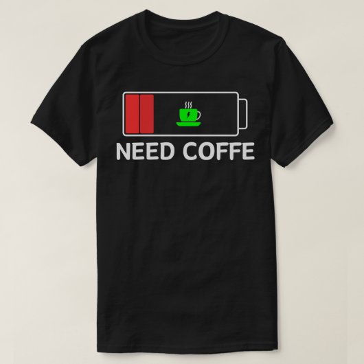 コーヒーが欲しい Tシャツ (デザイン正面)