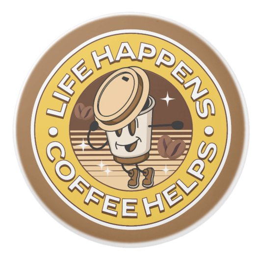 コーヒーが生救済きる セラミックノブ (正面)