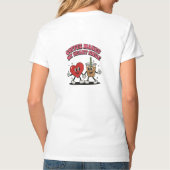 コーヒーが私のハートスマイル Tシャツ (裏面)