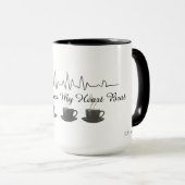 コーヒーが私のハートビート マグカップ (正面右)