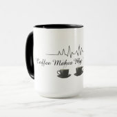 コーヒーが私のハートビート マグカップ (正面左)