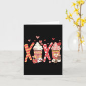 コーヒーが私のバレンタイン 面白い先生 コーヒー好き カード (黄色い花)