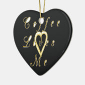コーヒーが私を愛してる。 セラミックオーナメント (左)