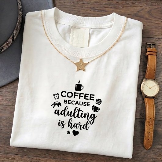 コーヒーが美味しいから頑張れるママライフTシャツ Tシャツ