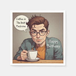 コーヒーが薬最高のだ スタンダードカクテルナプキン