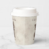 コーヒーが豆のかわいい猫 紙コップ (右)