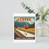 コーヒーが起こランニングる ポストカード (スタンド正面)