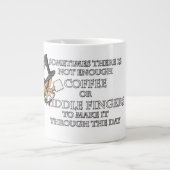 コーヒーが足りないか、中指が足りない ジャンボコーヒーマグカップ (正面)