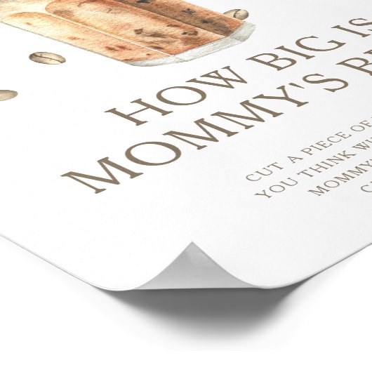 コーヒーが醸造されているママの腹のゲームはどれくらい大きい ポスター (角)