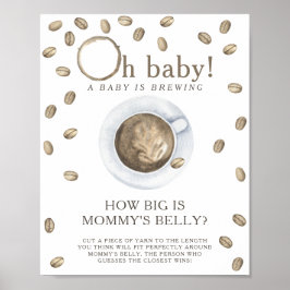 コーヒーが醸造されているママの腹のゲームはどれくらい大きい ポスター