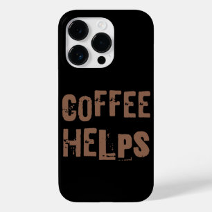 コーヒーが面白いレトロなタイポグラフィーのカフェの名言 Case-Mate iPhone 14 PROケース