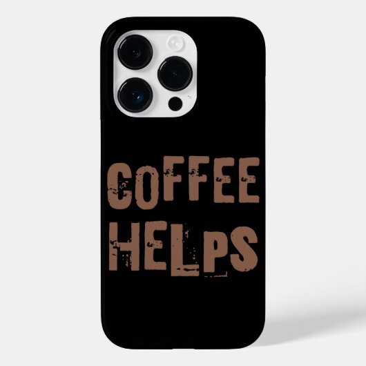 コーヒーが面白いレトロなタイポグラフィーのカフェの名言 Case-Mate iPhoneケース (裏面)