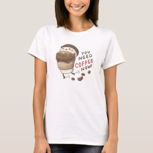 コーヒーが飲みたいイラスト Tシャツ