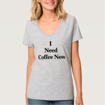 コーヒーが飲みたいVネックTシャツ