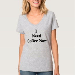 コーヒーが飲みたいVネックTシャツ Tシャツ