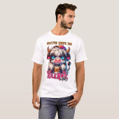 コーヒーが馬鹿な人たちを我慢する助けになる Tシャツ (正面フル)