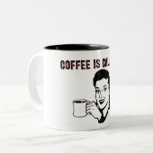 コーヒーが鳴っている。 ツートーンマグカップ (正面左)