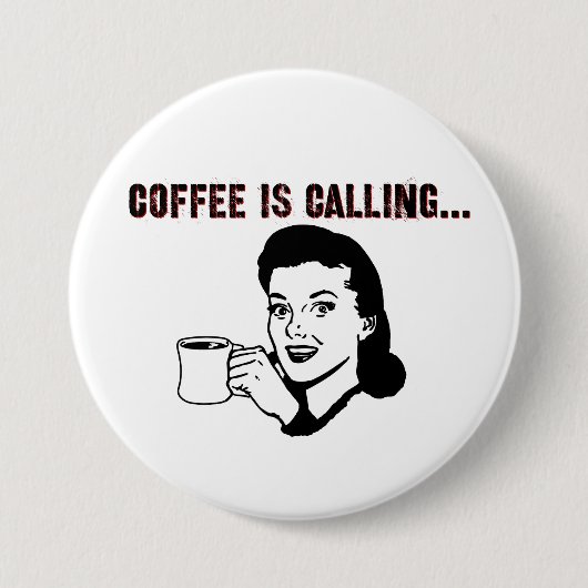コーヒーが鳴っている。 缶バッジ (正面)