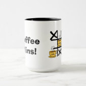 コーヒーがTic Tac Toe Mugを獲得 マグカップ (中央)