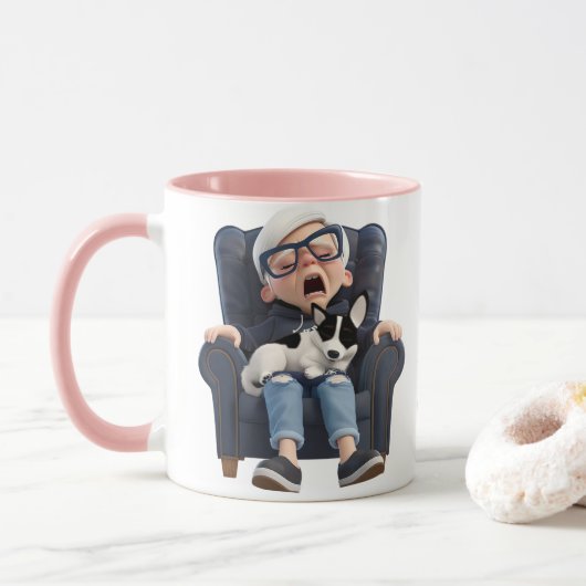 コーヒーくれ~って顔!マグカップ マグカップ (ドーナツ)