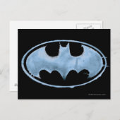 コーヒーこうもり記号 – 青 ポストカード (正面/裏面)