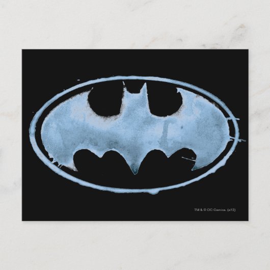 コーヒーこうもり記号 – 青 ポストカード (正面)