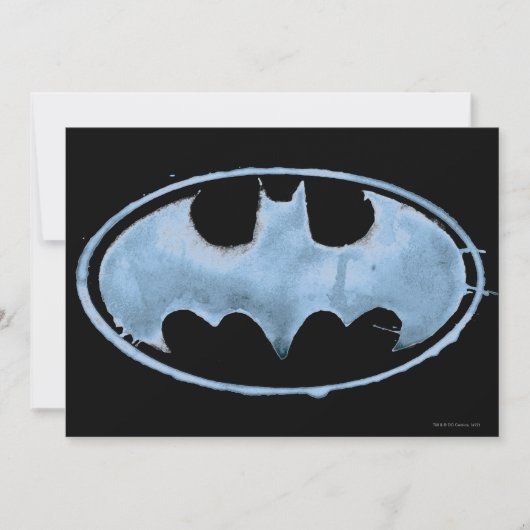 コーヒーこうもり記号 – 青 招待状 (正面)