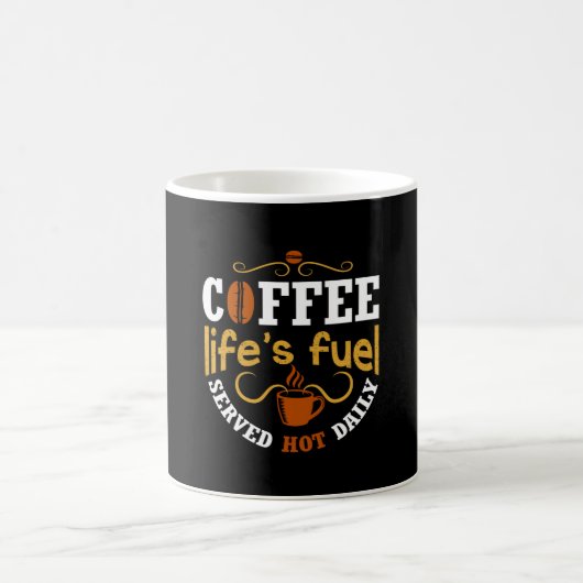 コーヒーこそ私の活力源 コーヒーマグカップ (中央)