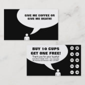 コーヒーことわざパンチカード ロイヤリティカード (正面/裏面)