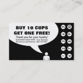 コーヒーことわざパンチカード ロイヤリティカード (裏面)