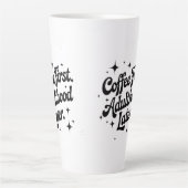 コーヒーさえあれば大丈夫 カフェラテマグ (正面)