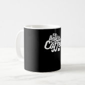 コーヒーしてから人生が始まる コーヒーマグカップ (正面左)