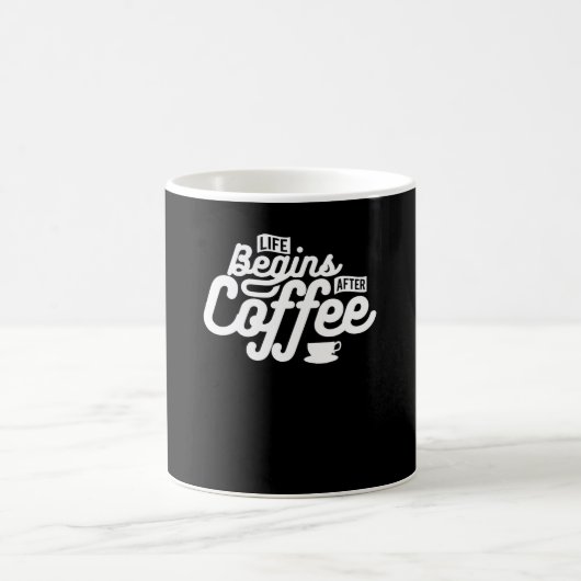 コーヒーしてから人生が始まる コーヒーマグカップ (中央)