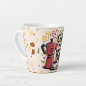 コーヒーですべてがうまくいく  カフェラテマグ (左アングル)