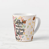 コーヒーですべてがうまくいく  カフェラテマグ (右アングル)