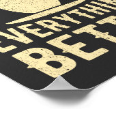 コーヒーですべてを作る |ヴィンテージ |おもしろい引用文 ポスター (角)