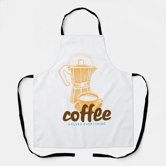 コーヒーですべてを解決 エプロン (正面)