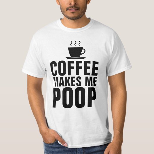 コーヒーでウンチおもしろいTシャツ Tシャツ (正面)