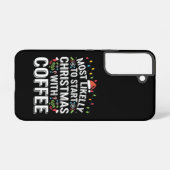 コーヒーでクリスマスをスタートさせる家族 SAMSUNG GALAXYケース (裏面横)
