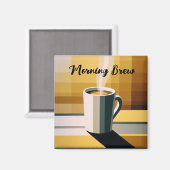 コーヒーで一日をスタート マグネット (正面/裏面)