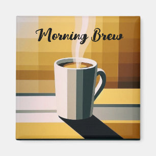 コーヒーで一日をスタート マグネット